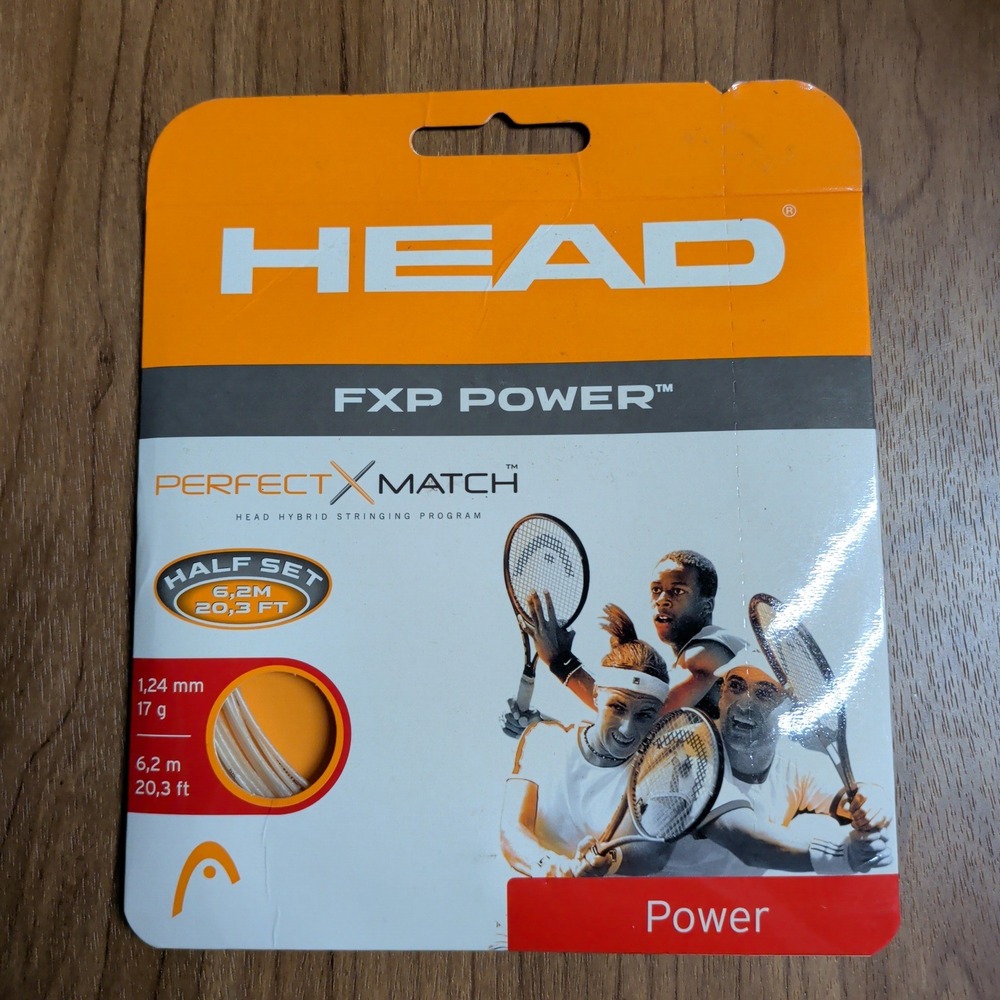 HEAD FXP Power 17g Tennis String Half Set 20.3ft Natural 281159-17NT-11-N NEW